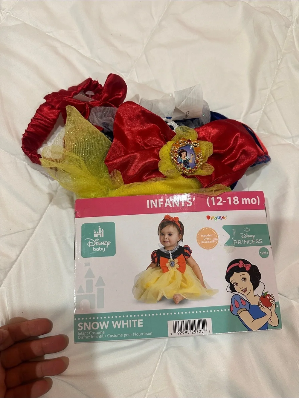 NEW Disney Snow White Infant Bow Headband Set in Red, Yellow, Blue size (12-18mo